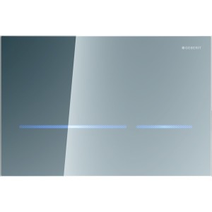 Commande Geberit élec secteur DT Sigma80 carrée Sig12 verre réfléchissant - GEBERIT 116.090.SM.6 