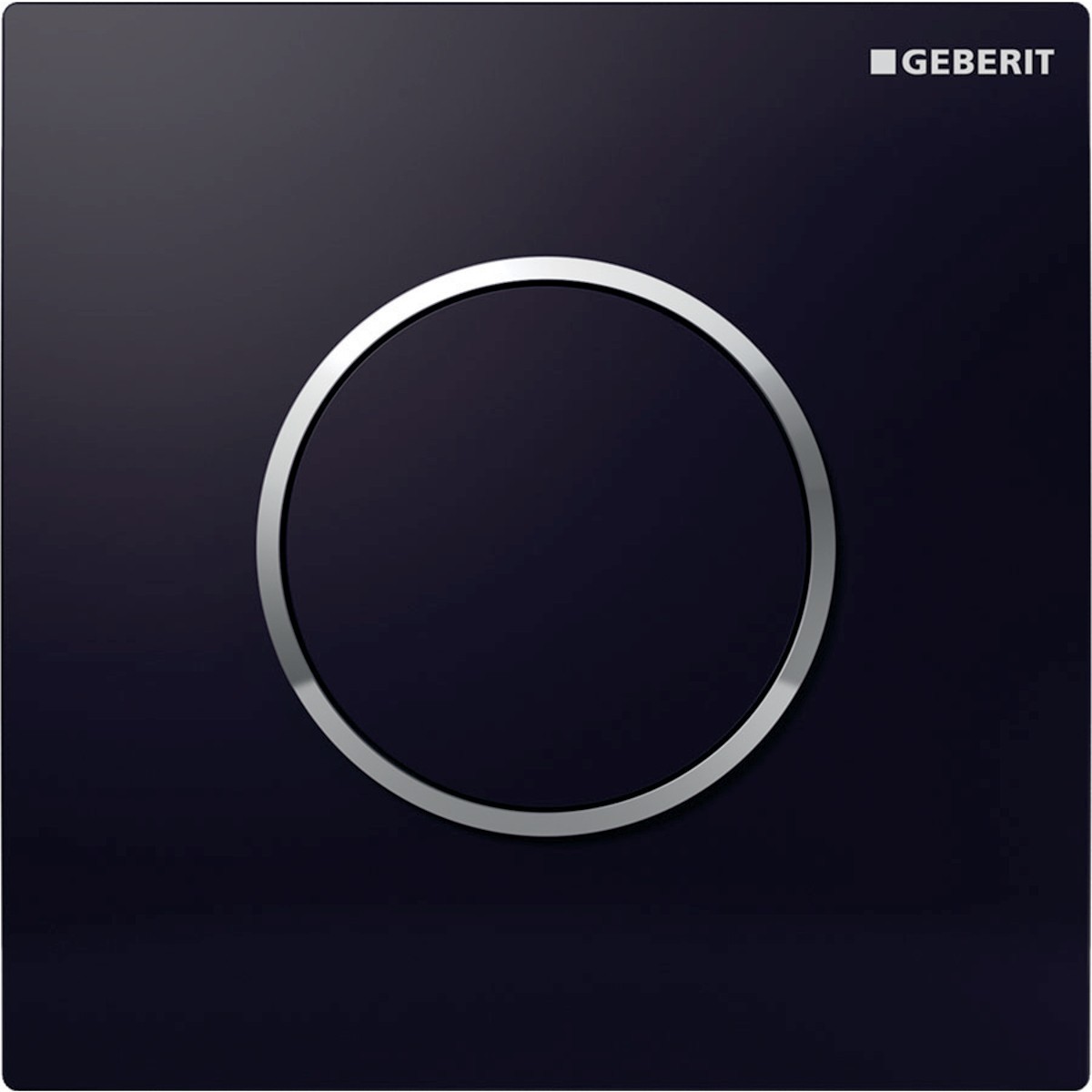 Commande d'urinoir Geberit pneumatique type 10 noir chromé brillant - GEBERIT 116.015.KM.1 