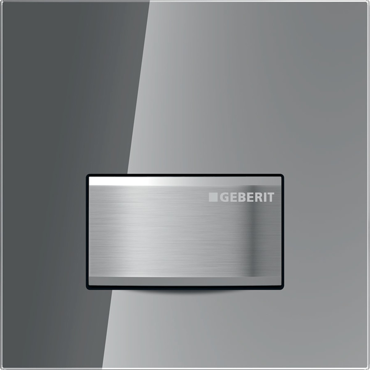 Commande d'urinoir Geberit pneumatique type 50 Verre fumé réfléchissant - GEBERIT 116.016.SD.5 