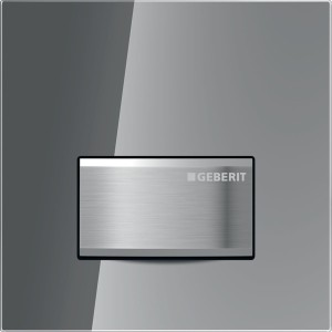 Commande d'urinoir Geberit pneumatique type 50 Verre fumé réfléchissant - GEBERIT 116.016.SD.5 