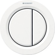 Commande Geberit type 01 ronde PN double touche meuble Blanc alpin - GEBERIT 116.050.11.1 