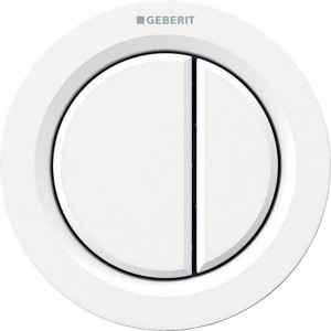 Commande Geberit type 01 ronde PN double touche meuble Blanc alpin - GEBERIT 116.050.11.1 