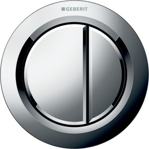 Commande Geberit type 01 ronde PN double touche meuble Chromé brillant - GEBERIT 116.050.21.1 