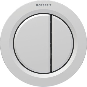 Commande Geberit type 01 ronde PN double touche meuble Chromé mat - GEBERIT 116.050.JQ.1 