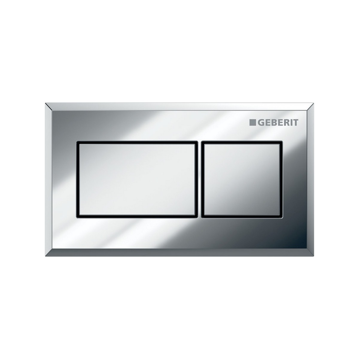 Commande Geberit carrée PN double touche encastrer chromé brillant mat - GEBERIT 116.051.KA.1 