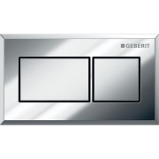 Commande Geberit carrée PN double touche encastrer chromé brillant mat - GEBERIT 116.051.KA.1 