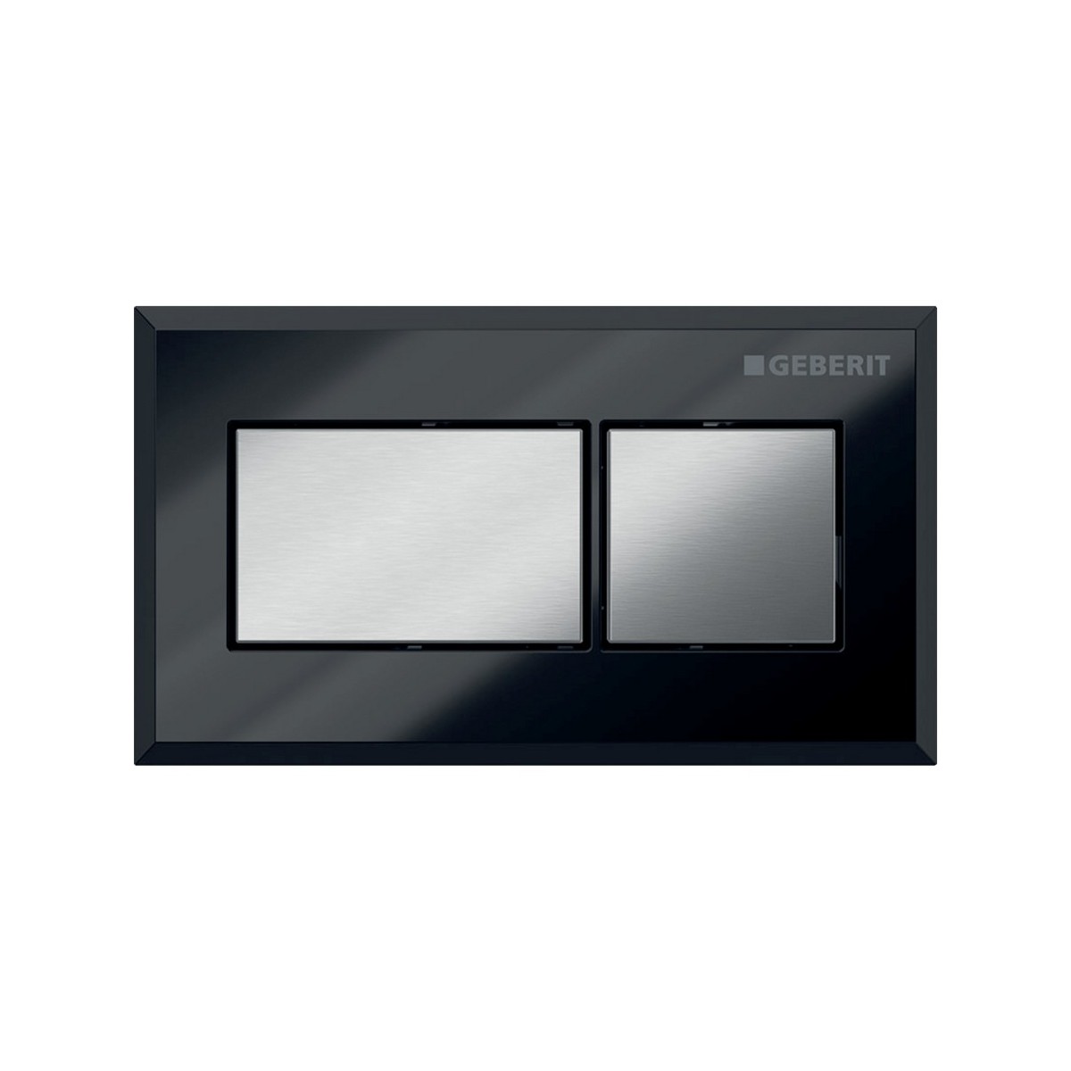 Commande Geberit carrée PN double touche encastrer noir chromé - GEBERIT 116.051.KV.1 