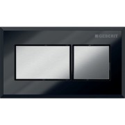 Commande Geberit carrée PN double touche encastrer noir chromé - GEBERIT 116.051.KV.1 
