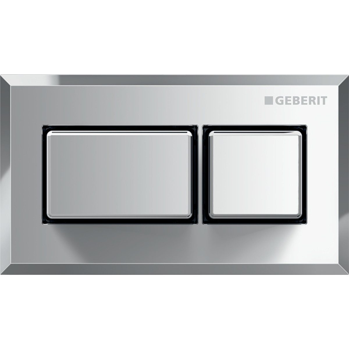 Commande Geberit carrée PN double touche encastrer saillant chromé brillant - GEBERIT 116.052.21.1 