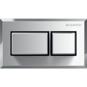 Commande Geberit carrée PN double touche encastrer saillant chromé brillant - GEBERIT 116.052.21.1 