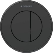 Commande Geberit type 10 ronde PN double touche encastrer noir mat noir - GEBERIT 116.055.16.1 