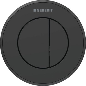 Commande Geberit type 10 ronde PN double touche encastrer noir mat noir - GEBERIT 116.055.16.1 