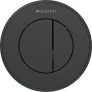Commande Geberit type 10 ronde PN double touche encastrer noir noir mat - GEBERIT 116.055.DW.1 