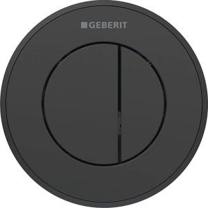 Commande Geberit type 10 ronde PN double touche encastrer noir noir mat - GEBERIT 116.055.DW.1 