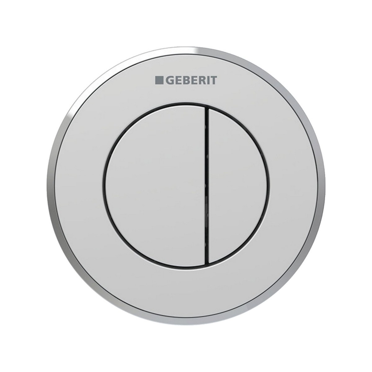 Commande Geberit type 10 ronde PN double touche encastrer chromé mat brillant - GEBERIT 116.055.JQ.1 