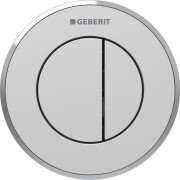 Commande Geberit type 10 ronde PN double touche encastrer chromé mat brillant - GEBERIT 116.055.JQ.1 