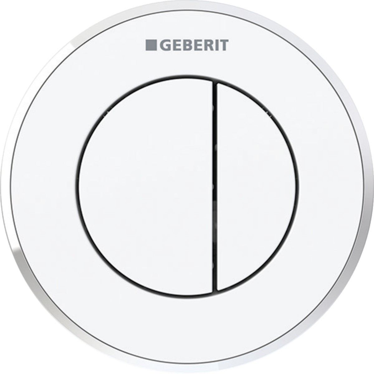 Commande Geberit type 10 ronde PN double touche encastrer blanc chr bri - GEBERIT 116.055.KJ.1 