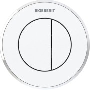 Commande Geberit type 10 ronde PN double touche encastrer blanc chr bri - GEBERIT 116.055.KJ.1 