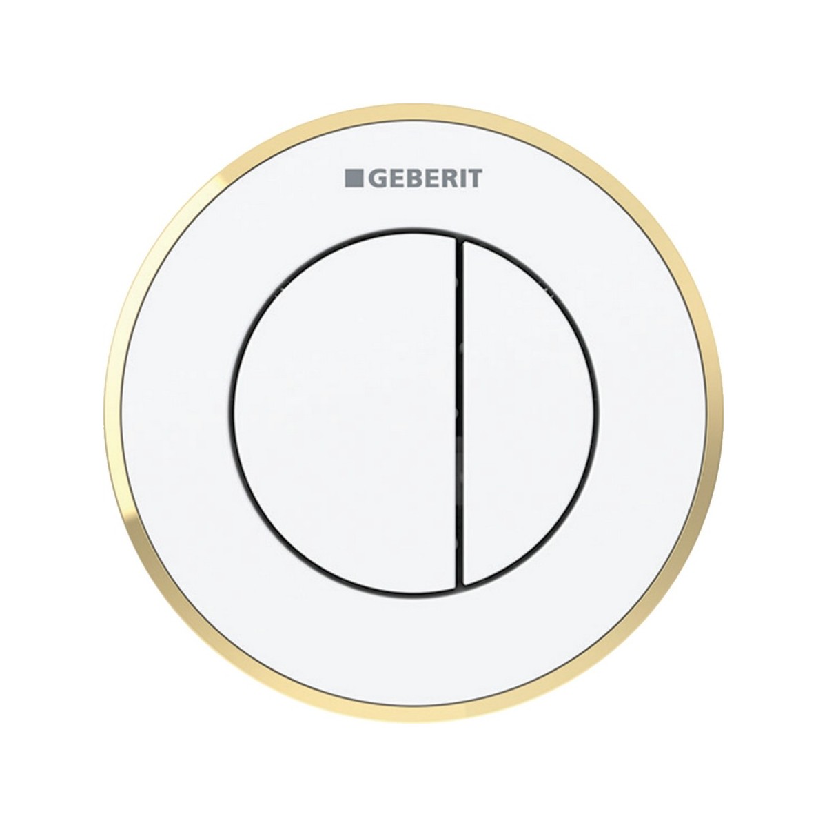 Commande Geberit type 10 ronde PN double touche encastrer blanc doré - GEBERIT 116.055.KK.1 