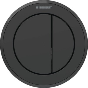 Commande Geberit type 10 ronde PN double touche meuble noir mat noir - GEBERIT 116.057.16.1 