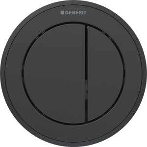 Commande Geberit type 10 ronde PN double touche meuble noir noir mat - GEBERIT 116.057.DW.1 