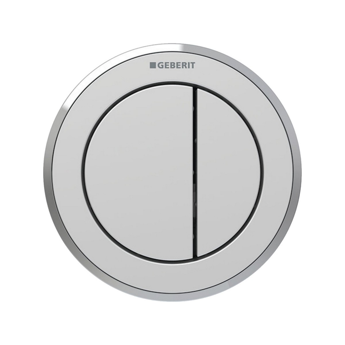 Commande Geberit type 10 ronde PN double touche meuble chromé mat brillant - GEBERIT 116.057.JQ.1 