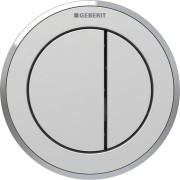 Commande Geberit type 10 ronde PN double touche meuble chromé mat brillant - GEBERIT 116.057.JQ.1 