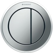 Commande Geberit type 10 ronde PN double touche meuble chr bri chr mat - GEBERIT 116.057.KH.1 