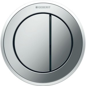 Commande Geberit type 10 ronde PN double touche meuble chr bri chr mat - GEBERIT 116.057.KH.1 