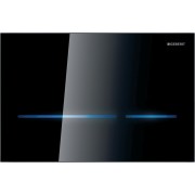 Commande Geberit élec secteur DT Sigma80 carrée Sig12 noir Verre réfl - GEBERIT 116.090.SG.6 