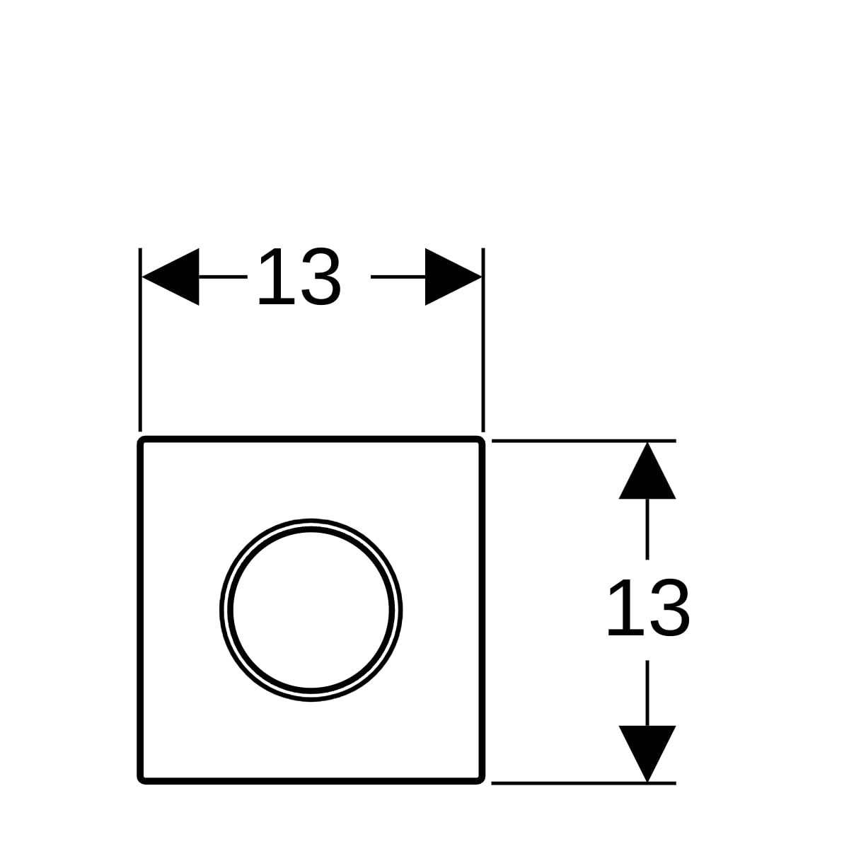 Commande d'urinoir Geberit pneumatique type 10 noir mat noir - GEBERIT 116.015.16.1 