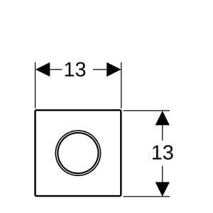 Commande d'urinoir Geberit pneumatique type 10 chromé mat brillant - GEBERIT 116.015.JQ.1 