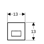 Commande d'urinoir Geberit pneumatique type 50 Chromé brossé - GEBERIT 116.016.GH.5 