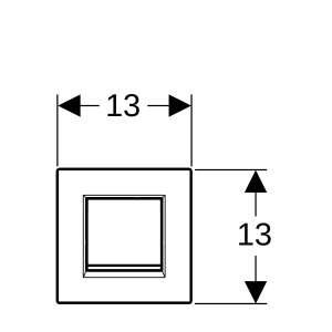 Commande d'urinoir Geberit pneumatique type 20 square noir noir mat - GEBERIT 116.017.DW.1 