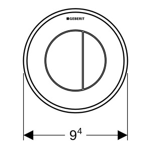 Commande Geberit type 01 ronde PN double touche encastrer Chromé mat - GEBERIT 116.042.JQ.1 