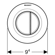 Commande Geberit type 01 ronde PN double touche encastrer saillant Blanc alpin - GEBERIT 116.044.11.1 