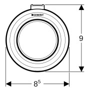 Commande Geberit type 01 ronde PN simple touche apparent Blanc alpin - GEBERIT 116.046.11.1 