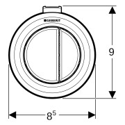 Commande Geberit type 01 ronde PN double touche apparent Blanc alpin - GEBERIT 116.048.11.1 