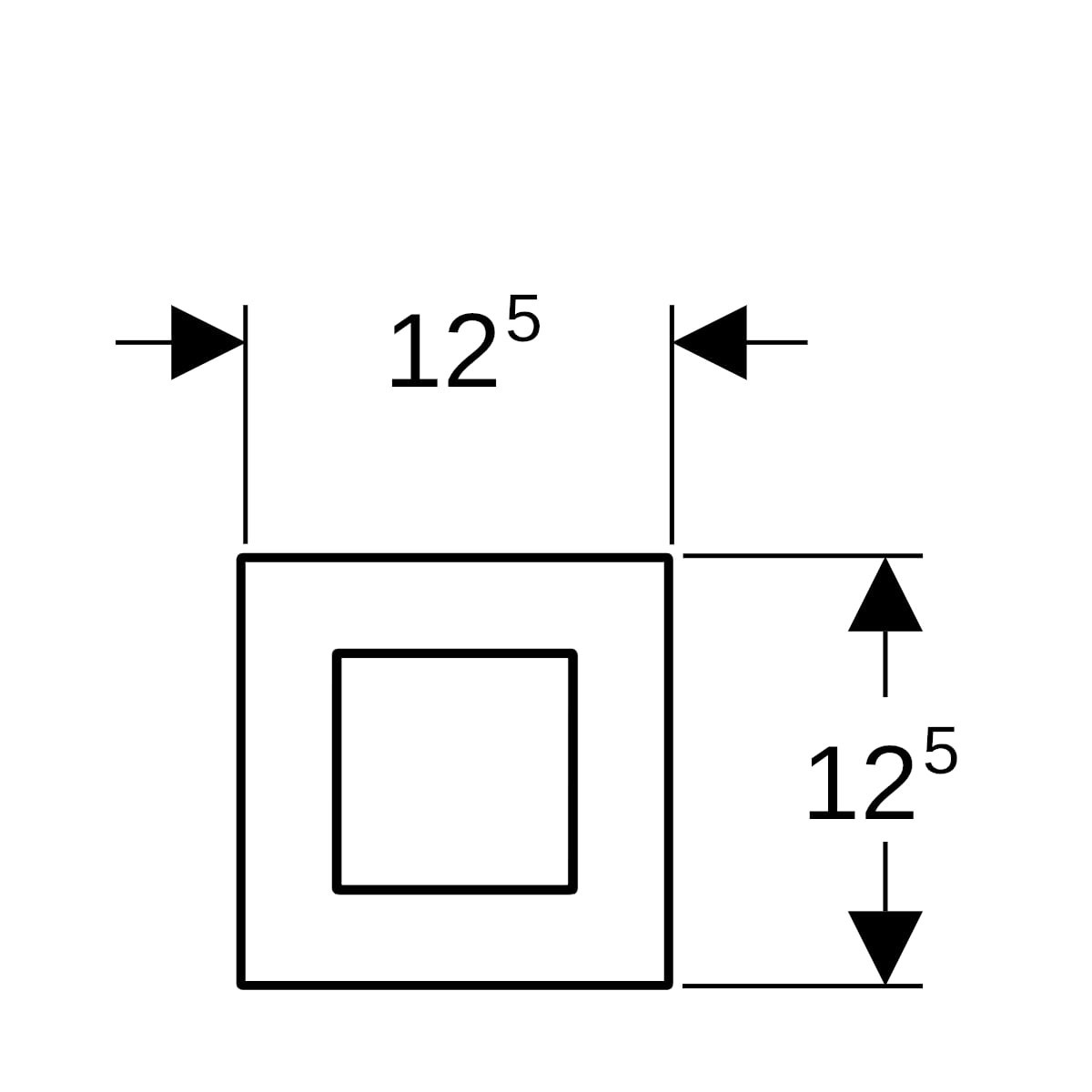 Commande d'urinoir Geberit pneumatique type 40 square noir chromé - GEBERIT 116.217.QD.1 