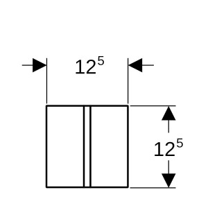 Commande d'urinoir Geberit électronique secteur type 40 square noir mat - GEBERIT 116.227.14.1 