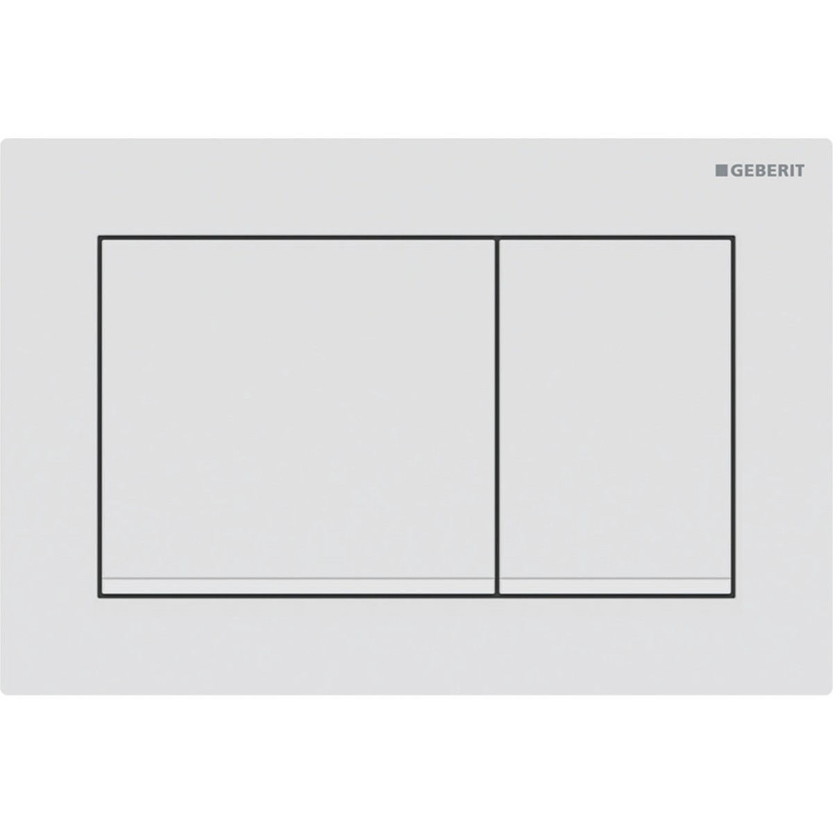 Plaque Geberit Omega20 carrée DT blanc mat laqué facile net blanc - GEBERIT 115.080.01.1 