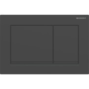 Plaque Geberit Omega20 carrée DT noir mat laqué facile net noir - GEBERIT 115.080.16.1 