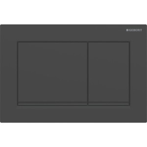 Plaque Geberit Omega20 carrée DT noir mat laqué facile net noir - GEBERIT 115.080.16.1 