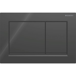 Plaque Geberit Omega20 carrée DT noir noir mat - GEBERIT 115.080.DW.1 