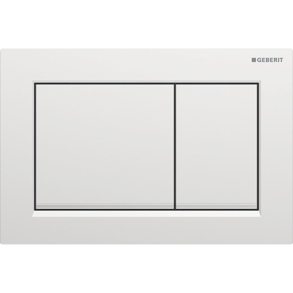 Plaque Geberit Omega20 carrée DT chromé mat laq facile net chromé brillant - GEBERIT 115.080.JQ.1 