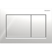 Plaque Geberit Omega20 carrée DT chromé brillant chromé mat - GEBERIT 115.080.KH.1 