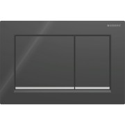 Plaque Geberit Omega20 carrée DT noir chromé brillant - GEBERIT 115.080.KM.1 