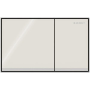 Plaque Geberit Omega60 carrée DT à fleur sab gris réfl chr bri - GEBERIT 115.081.JL.1 