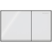 Plaque Geberit Omega60 carrée DT à fleur blanc réfl chr bri - GEBERIT 115.081.SI.1 