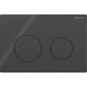 Plaque Geberit Omega20 ronde DT noir noir mat - GEBERIT 115.085.DW.1 